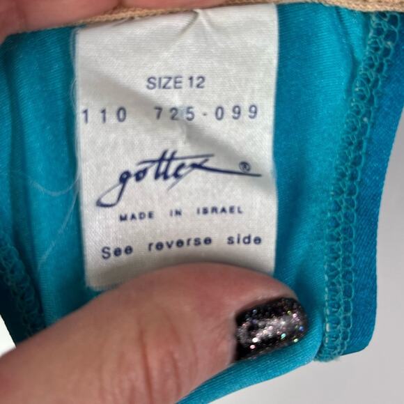 Gottex Vintage Underwire High Leg Teal Blue Two Piece Bikini Set - Picture 11 of 15